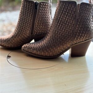 Corkys Hey Girl edition Brown/gold Woven Ankle Booties